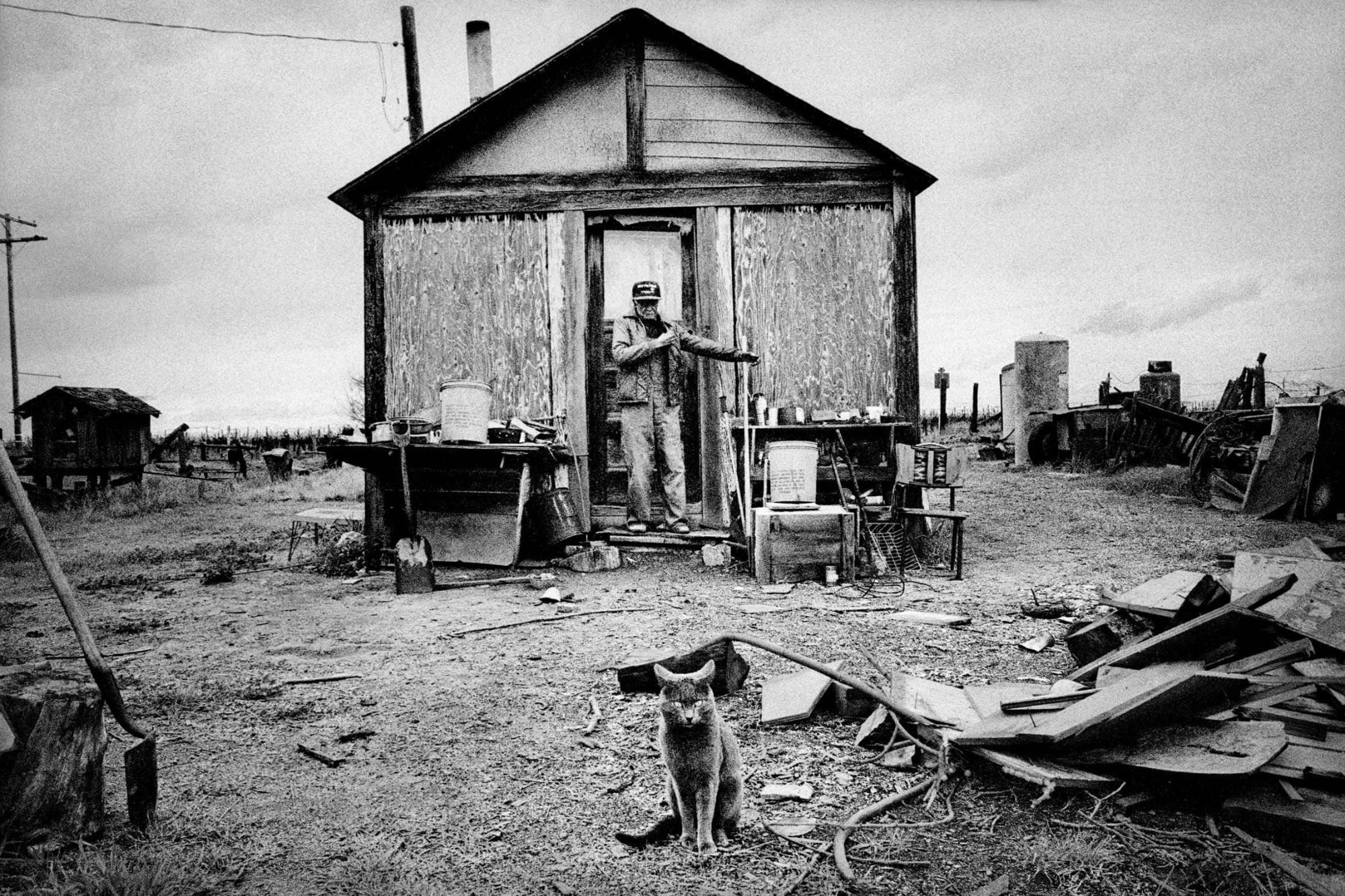 Teviston, California. 2001. Former cotton migrant at home., 2001