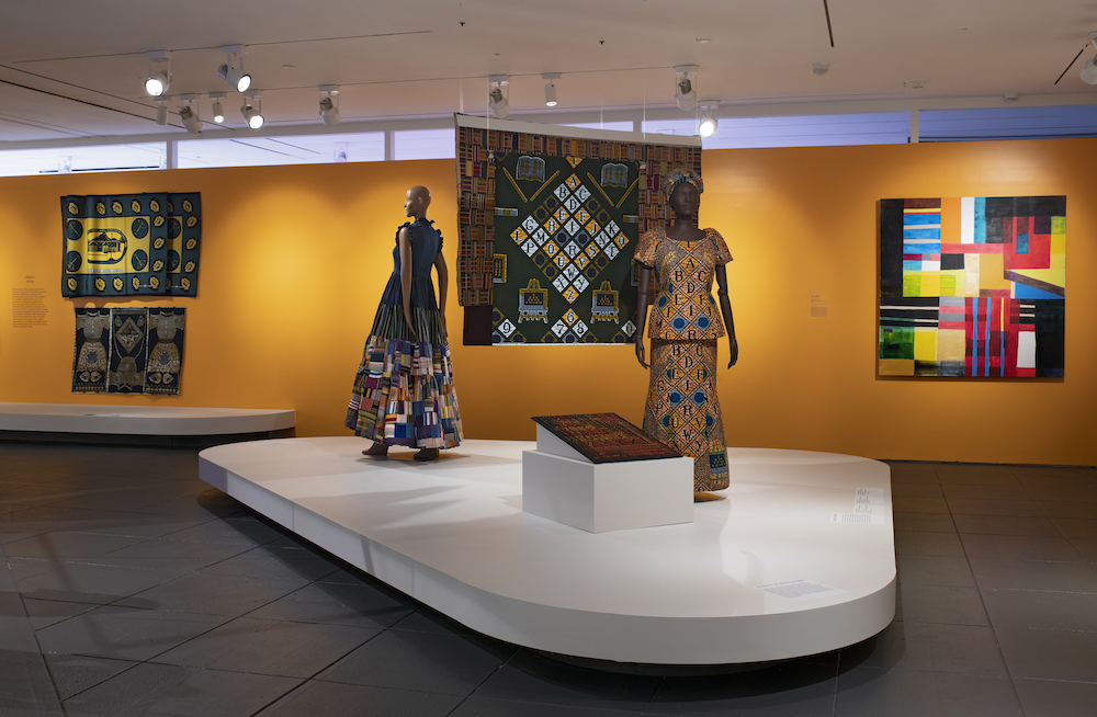 Installation view, Africa Fashion. Brooklyn Museum, June 23–October 22, 2023. (Photo: Danny Perez)