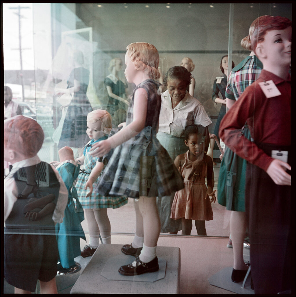 Gordon Parks (American, 1912–2006), Ondria Tanner and Her Grandmother Window-Shopping, Mobile, Alabama, 1956, inkjet print, High Museum of Art, Atlanta, gift of The Gordon Parks Foundation, 2014.386.8.