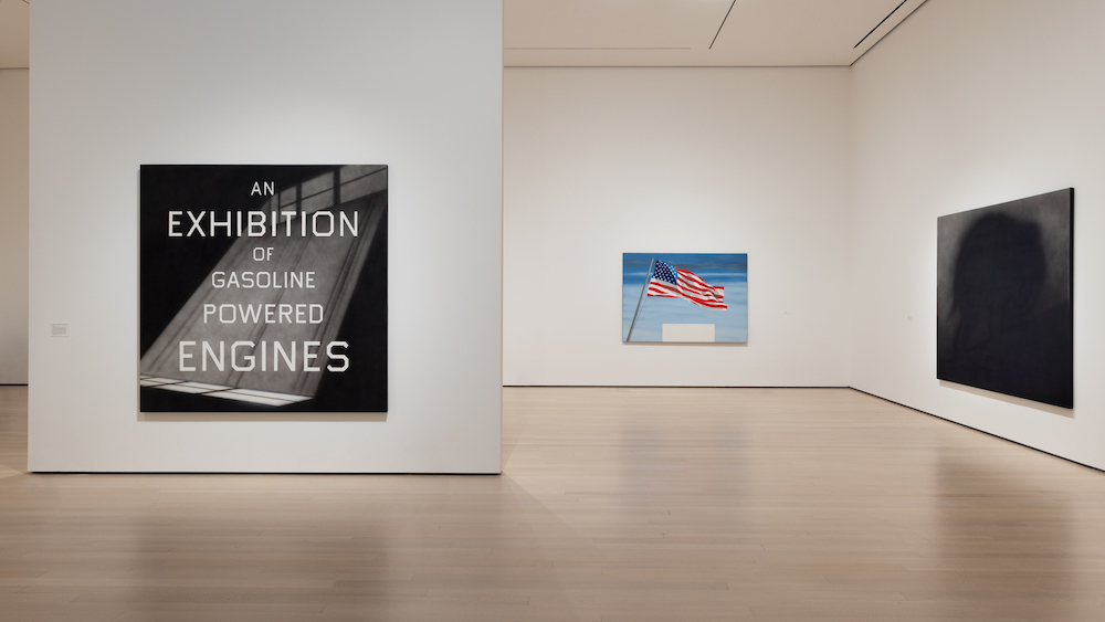 Installation view of ED RUSCHA / NOW THEN, on view at The Museum of Modern Art from September 10, 2023 through January 13, 2024. Photo: Jonathan Dorado