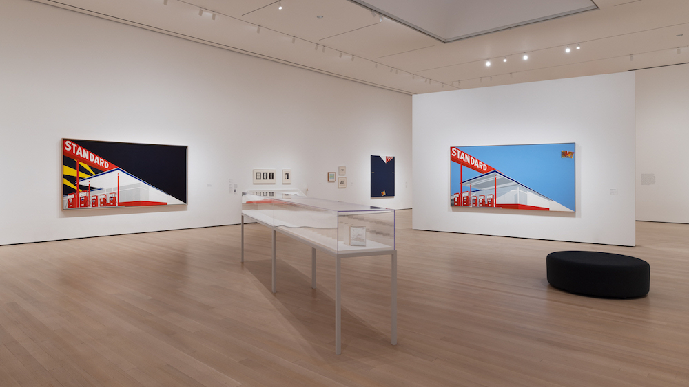 Installation view of ED RUSCHA / NOW THEN, on view at The Museum of Modern Art from September 10, 2023 through January 13, 2024. Photo: Jonathan Dorado