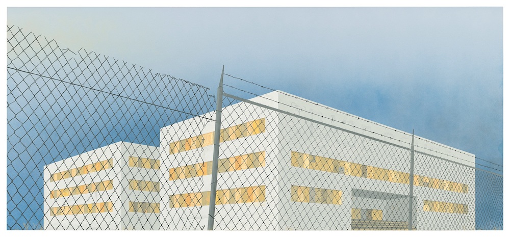 The Old Trade School Building, 2005. Acrylic on canvas, 4′ 6″ × 10′ (137.2 × 304.8 cm). Whitney Museum of American Art, New York. Gift of The American Contemporary Art Foundation, Inc., Leonard A. Lauder, President. © 2023 Ed Ruscha. Digital image © Whitney Museum of American Art / Licensed by Scala / Art Resource, NY