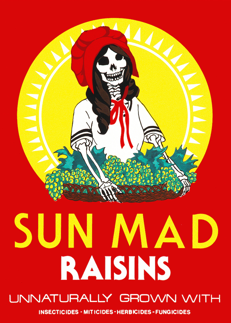 Ester Hernandez, Sun Mad, 1982. Screenprint on paper, 22 x 17 in. © Ester Hernandez. Courtesy of the artist.