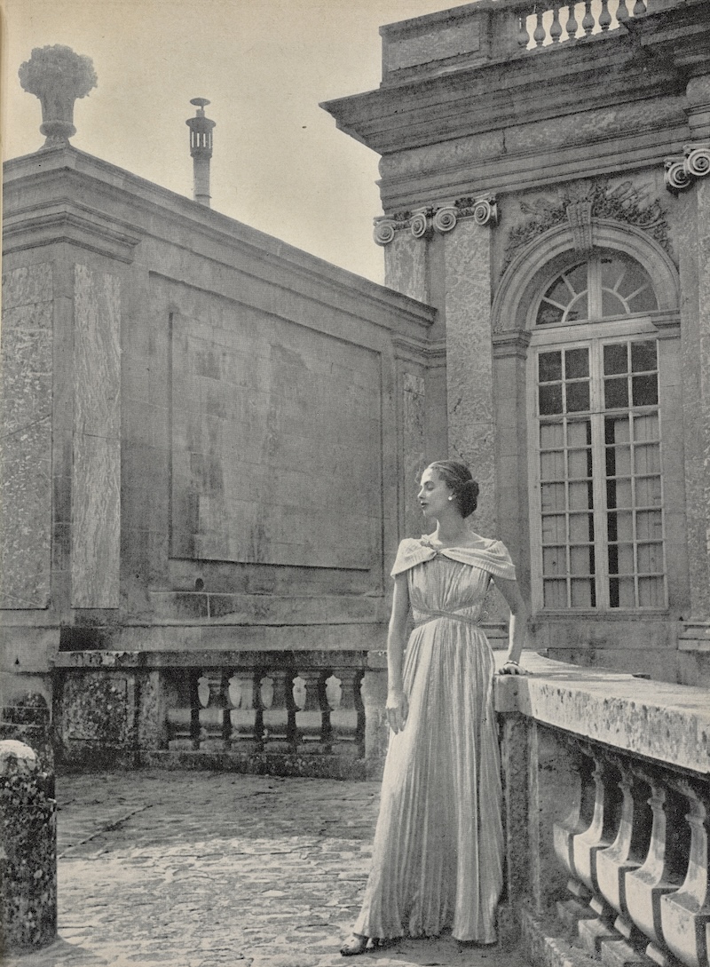 Evening gown by Marcelle Chapsal for Marcelle Chaumont, published in Vogue, September 15, 1948. Photo by Clifford Coffin Image courtesy of The Metropolitan Museum of Art, Photo © Condé Nast