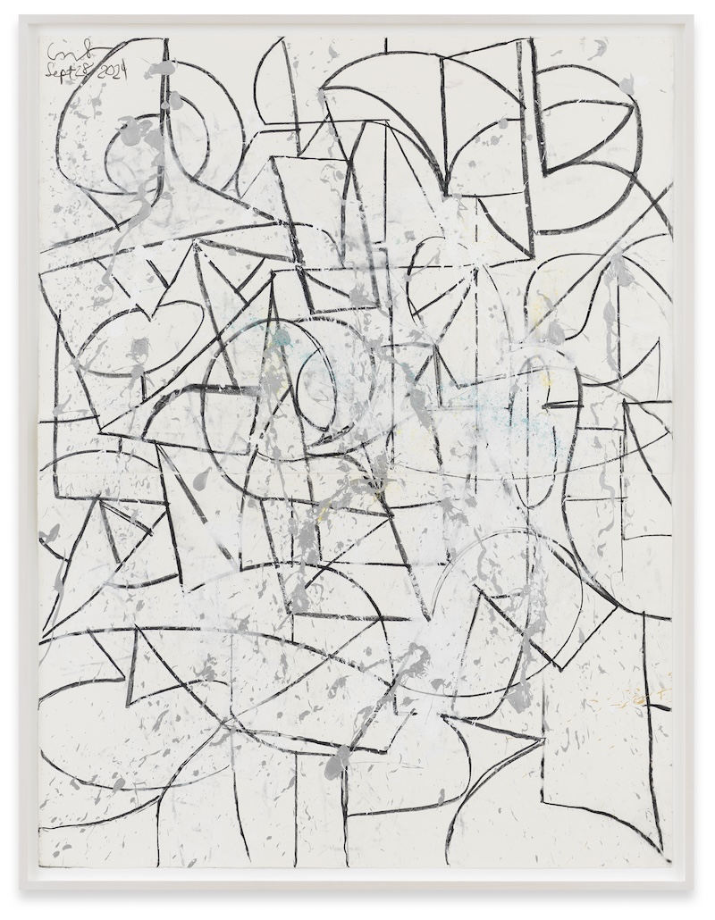 Open Forms, 2024 Pastel, gesso, metallic paint and thrown pigment on paper 199.4 x 148.6 cm © George Condo / ARS (Artists Rights Society), New York, 2025. Courtesy the artist and Sprüth Magers”