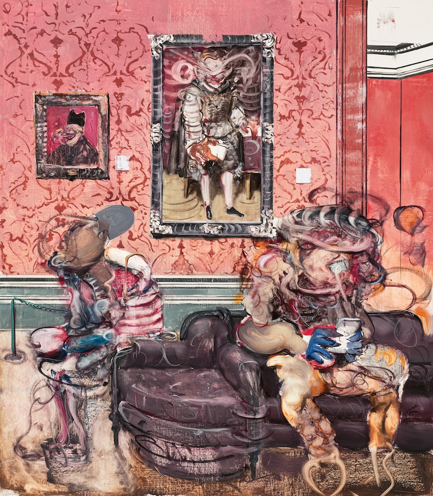 Adrian Ghenie, The Spanish Room, 2023 PAINTING oil on canvas 240 cm × 210 cm, © Adrian Ghenie, courtesy Pace Gallery