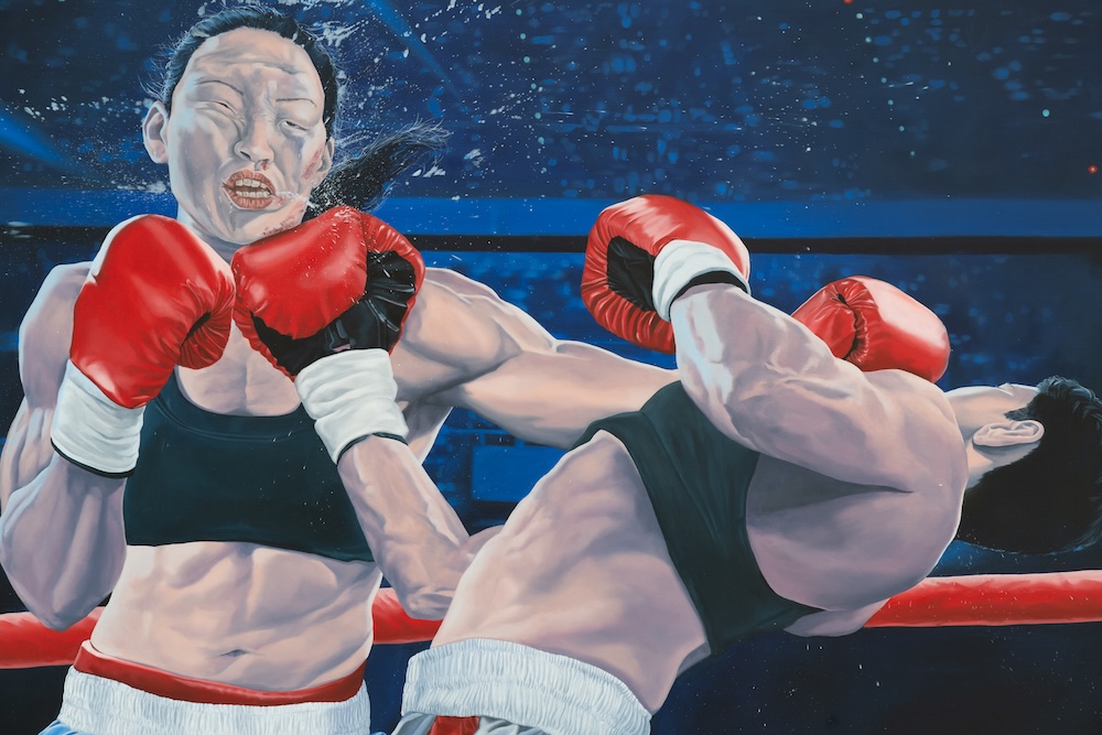 Knockout II, 2025 Oil on canvas 40 x 50 in // all photos are courtesy the artist and Micki Meng