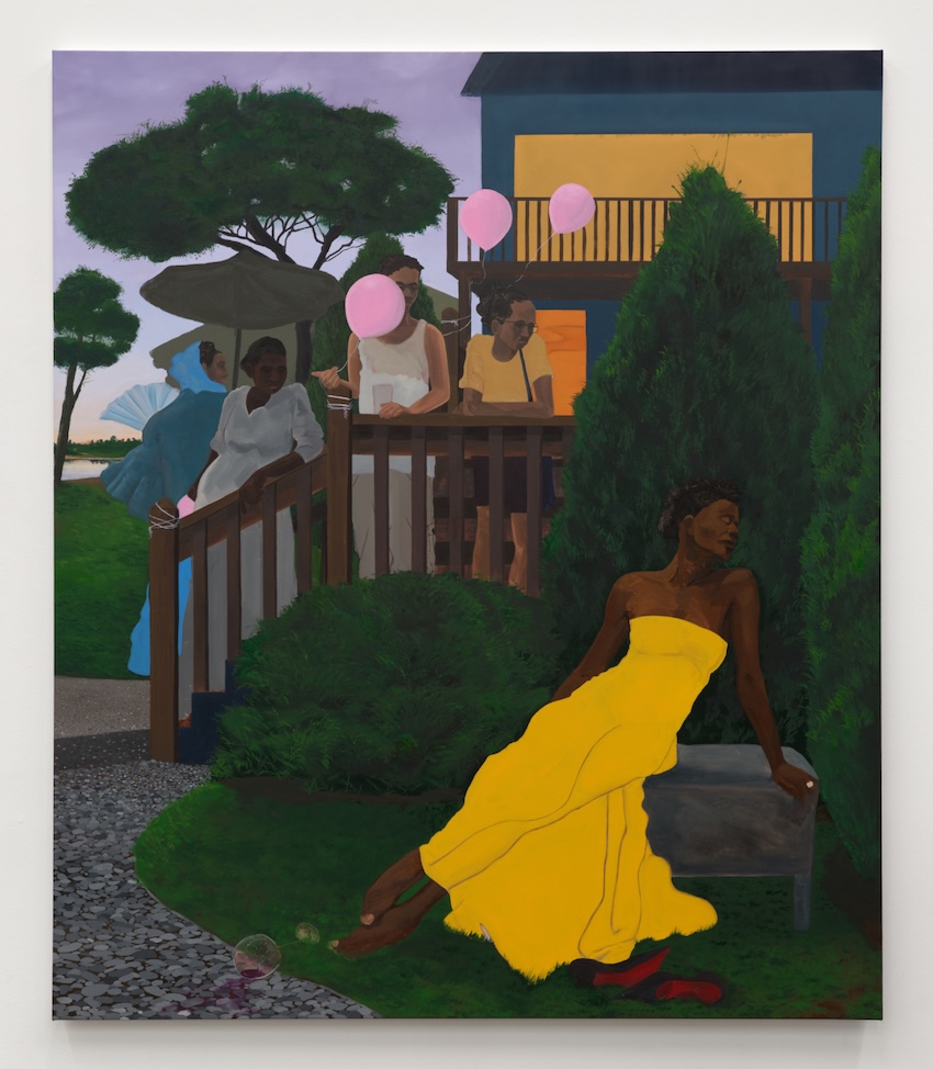Could it be this easy, 2025. Oil on linen, 84 1⁄4 × 72 1⁄8 in. (213.99 × 183.20 cm)