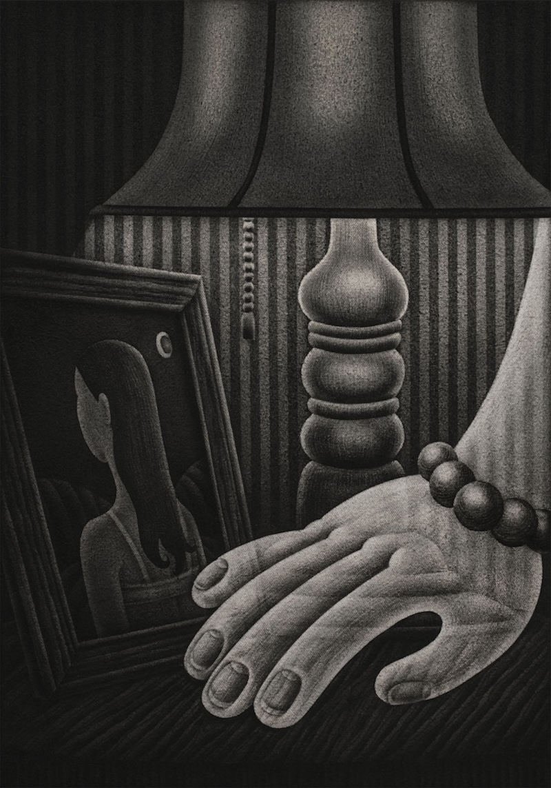 Angela Fang Zirbes, Hand with Lamp and Picture Frame, 2025