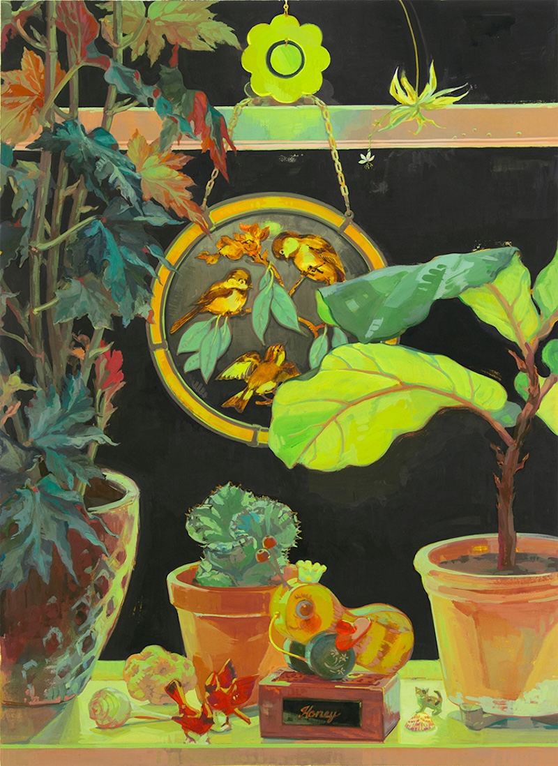 Rachel Gregor, Studio Window with Honey, 2025