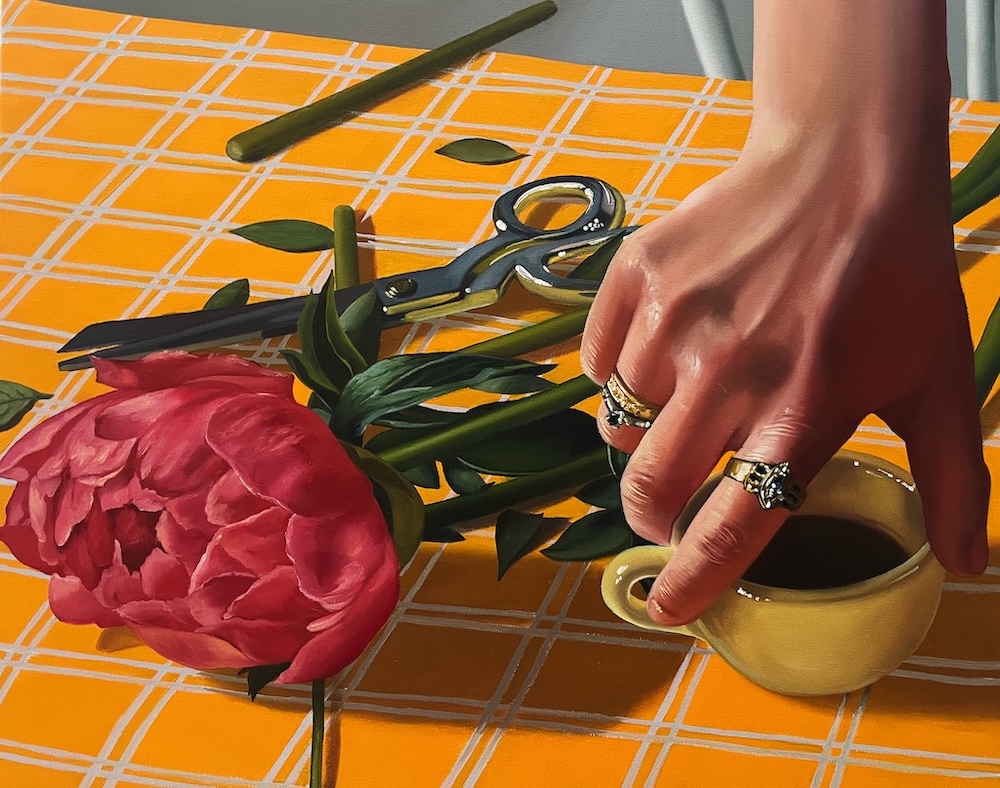 Thérèse Mulgrew, Peony and Coffee, 2025
