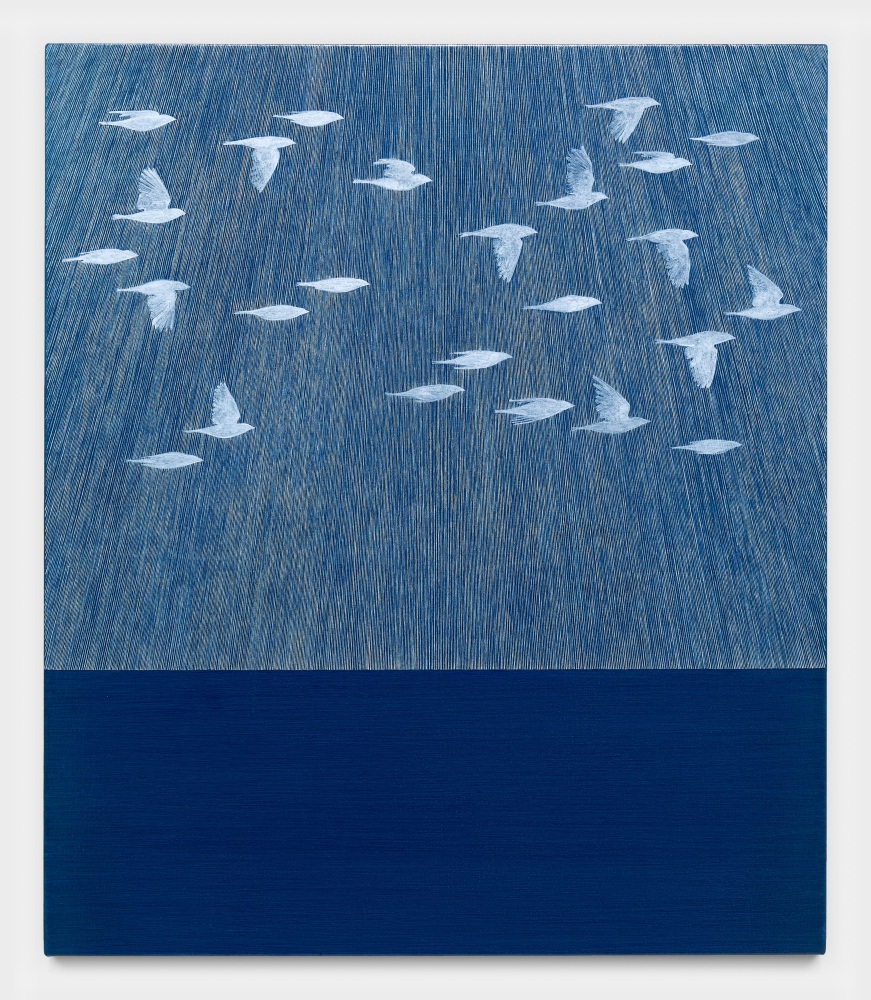 Untitled (Night Birds), 2025 acrylic on canvas 27 x 23 ins. 68.6 x 58.4 cm