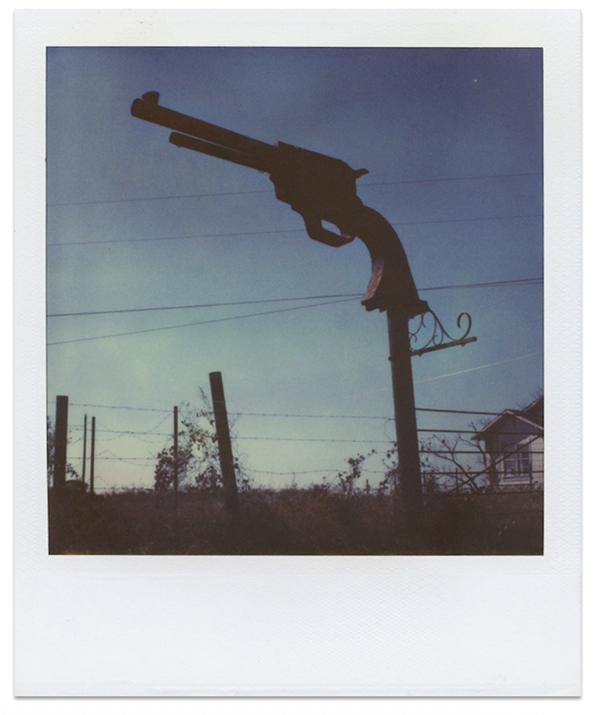  Pistol, Somewhere in Texas, 2012 Polaroid photograph, unique 