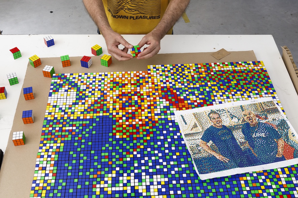 Photograph courtesy of Invader // Artworks © Shepard Fairey, Damien Hirst, Invader
