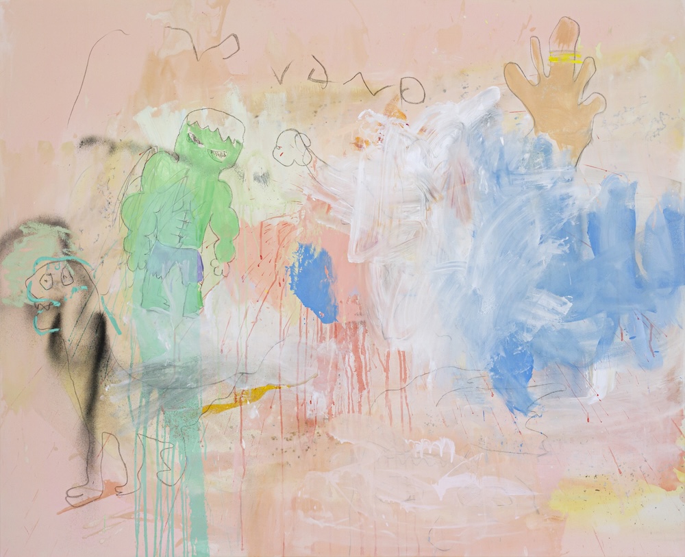 “Titan and Waves ”, 2025 Mixed Technique on canvas 130 x 160 cm. (51.2 x 63.8 in.)