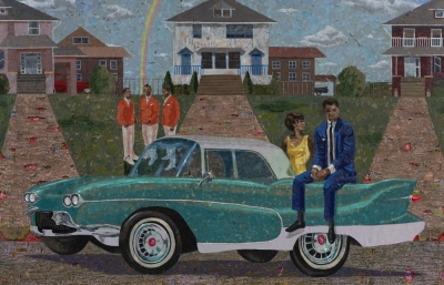 Derek Fordjour "Nightsong" @ David Kordanksy, Los Angeles image