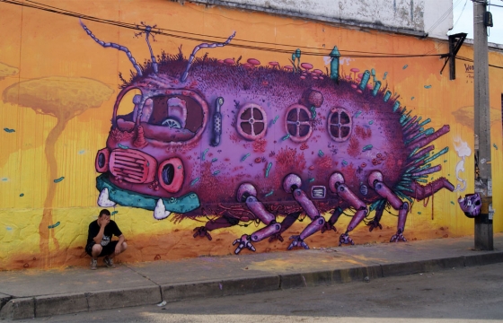 Chimerical Murals by Colombian Muralist, Wosnan