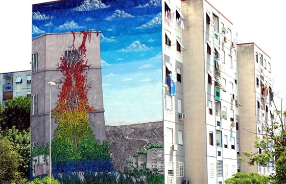 Incredible New Mural by Blu in Rome