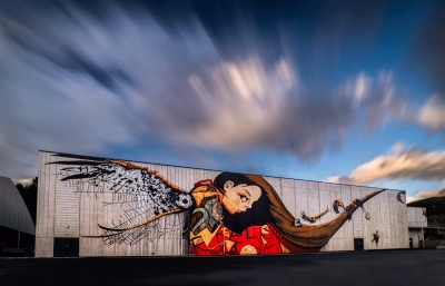 RH74 Goes Big for New Mural in Ålgård, Norway for Nuart