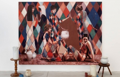 Alison Blickle Goes for the 1920s Paris artist studio vibe in "Supermoon" @ 5 Car Garage, Los Angeles image