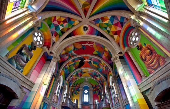Juxtapoz Magazine - An Abandoned Church is Transformed into a Colorful Skatepark