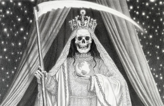 pic Pencil Santa Muerte Drawing laurie lipton santa muerte