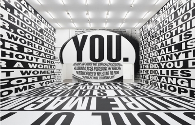Barbara Kruger Creates Masterful Room Wraps And Delves Into Alternate Reality in Berlin image