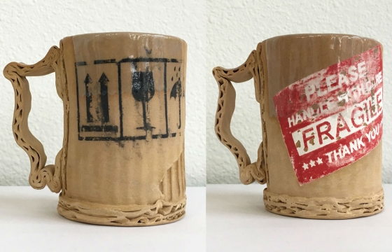 Ceramics that look like Cardboard and other Work by Tim Kowalczyk