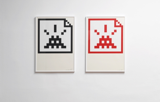 Invader: Prints on Paper in Ljubljana, Slovenia
