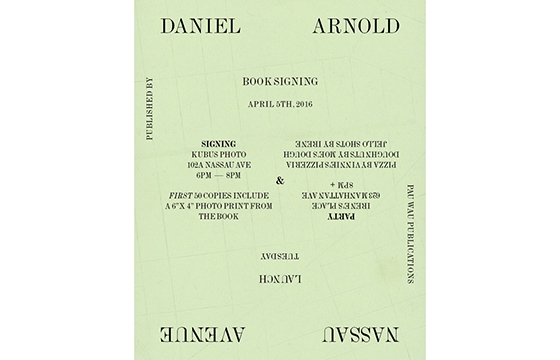 Daniel Arnold's "Nassau Avenue" book signing tonight