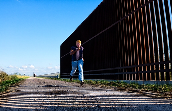 Depicting Trump as an immigrant