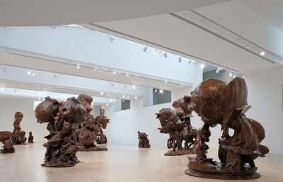 Paul McCarthy's White Snow Wood Sculptures @ Henry Art, Seattle