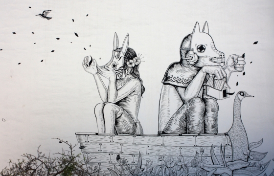 "Juxtapoz Black & White" Book Profile: One Color Explosion with Mexico City's Saner