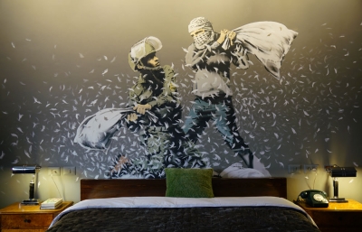 Radio Juxtapoz, ep 140: A History of Banksy's Walled Off Hotel in Palestine with Manager, Wisam Salsaa image