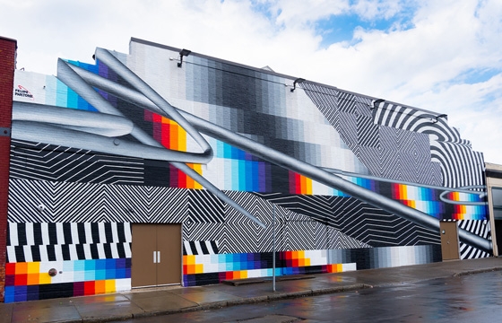 Felipe Pantone's New Mural Digitalizes the Town Ballroom in Buffalo