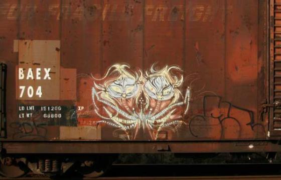 Older Deuce 7 Characters on a train