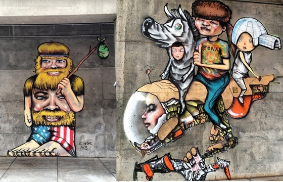 David Choe paints in Denver