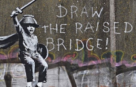 Draw the Raised Bridge: New Banksy in Hull, UK