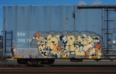 Horfe on a boxcar