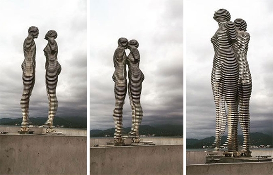 Juxtapoz Magazine - "Statue of Love" Sculptures Pass Through Each Other