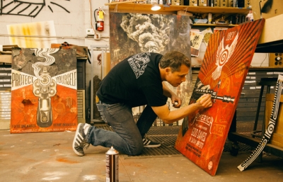 Tonight: Power & Glory: Shepard Fairey and Jasper Johns @ Halsey Institute image