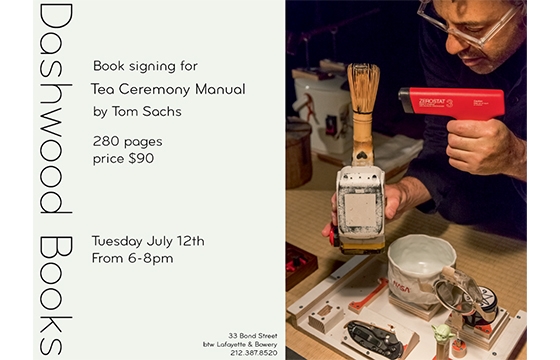 Tea Ceremony Manual by Tom Sachs book signing