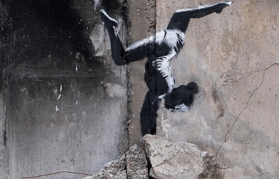 Banksy Paints in Ukraine image
