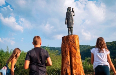 Brad Downey Creates a Bronze Melania Trump Monument in Her Native Slovenia image