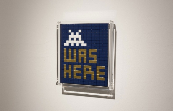 Invader Creates Special New Works in Hong Kong Atop the Covers of his "New Mosaics of Ravenna" Book