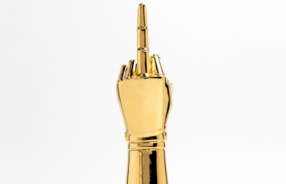 The Midas Touch: Hajime Sorayama Teams with Case Studyo on Gold Plated Middle Finger