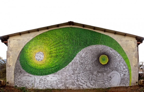 The Ever Iconic and Elusive Italian Artist, Blu Paints at the Mondeggi Bene Comune in Florence