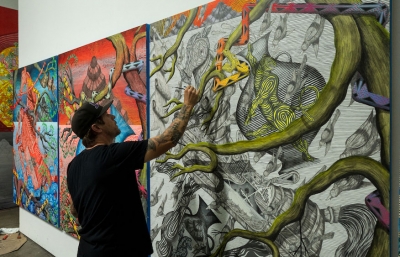 Preview: Andrew Schoultz "Quantum Storm Rainbow" @ Volery Gallery, Dubai image