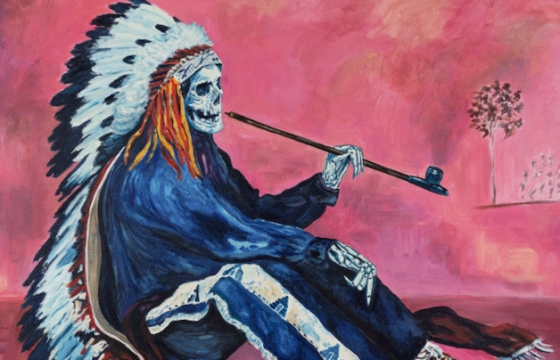 Wes Lang "Pink and Blue" @ Almine Rech, NYC