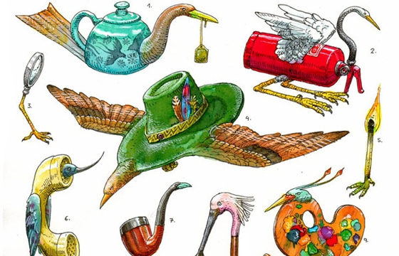 New Hybrid Bird illustrations by Liqen